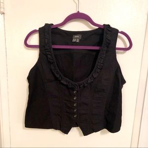 Black Denim - Vest Top - Punk Top